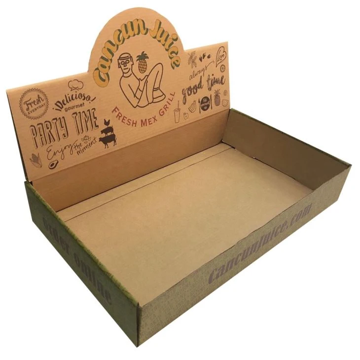 Custom Cardboard Paper Printed Corrugated Retail Counter Display Box